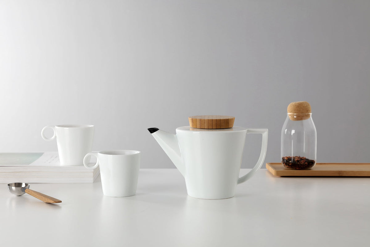 Infusion™ Porcelain Teapot With Oak Lid Teapots VIVA Scandinavia 