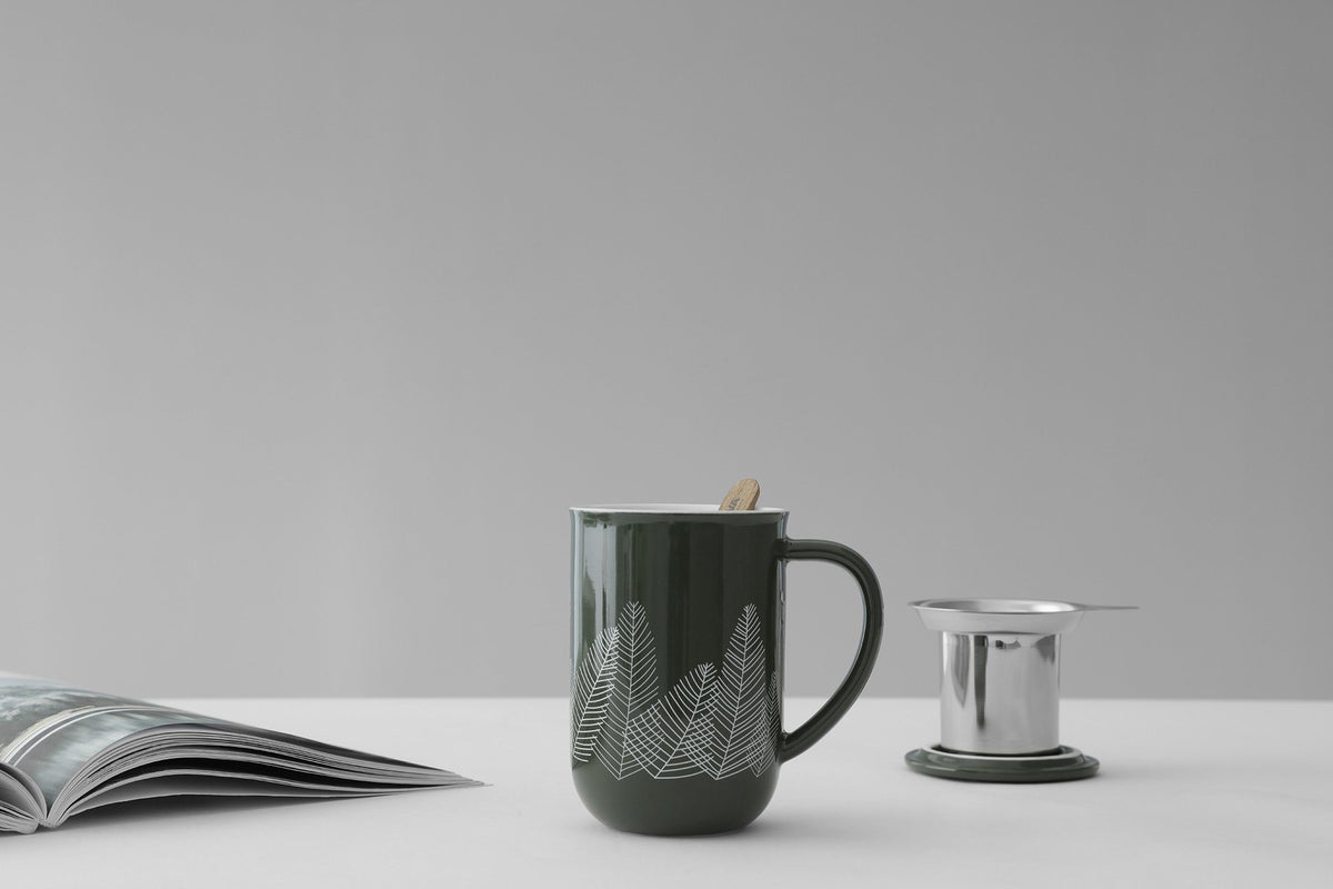 Minima ™ Balanced Winter Tea Mug - VIVA | Color=forset pine